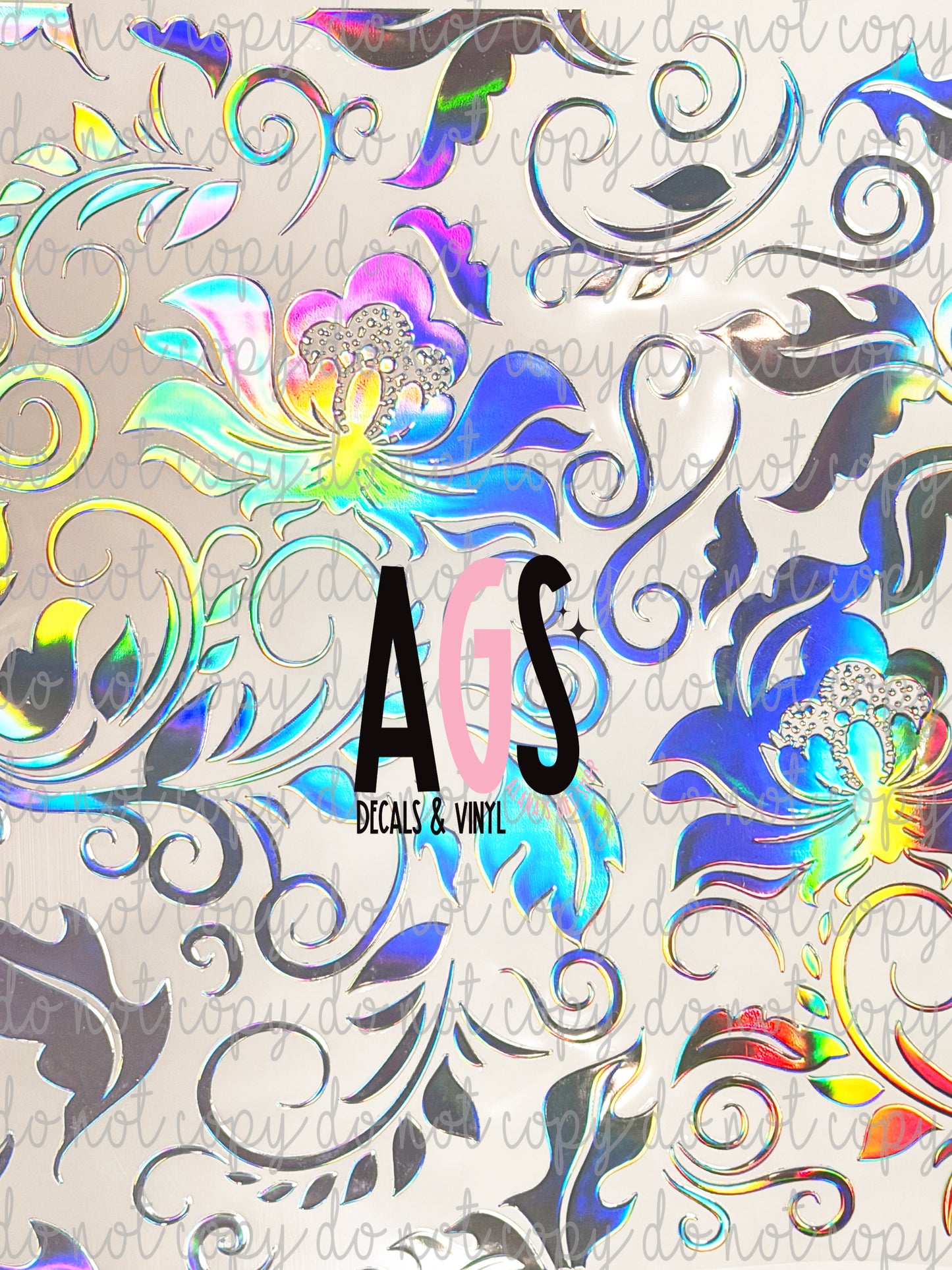 METALLIC UV DTF SHEET 024 Heirloom - Silver Prism