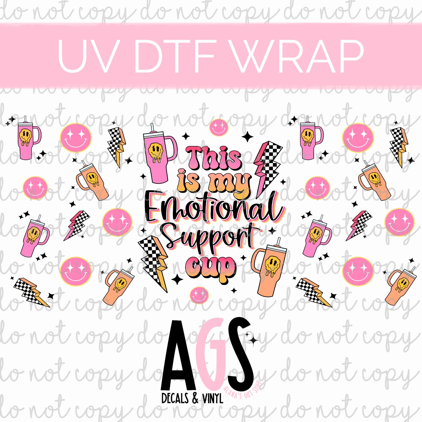 UV DTF WRAP 141 Emotional Support Cup - June Box