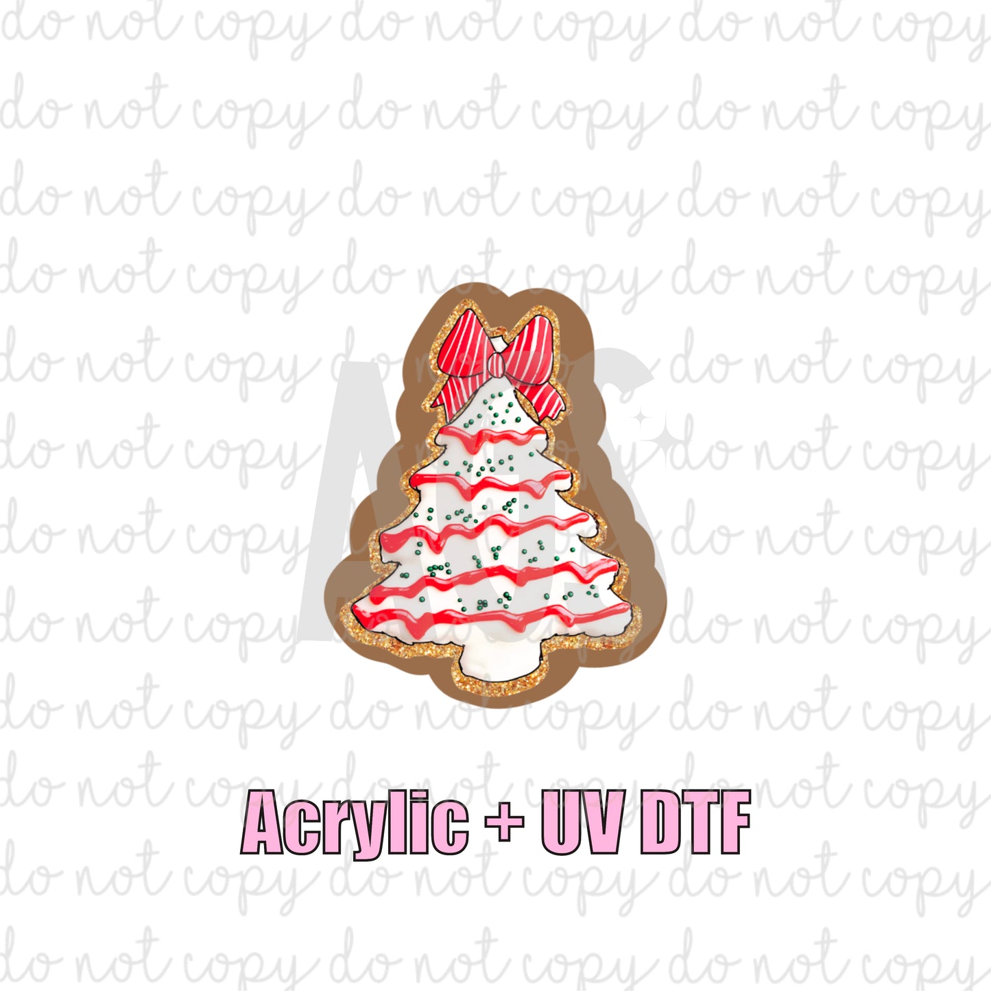 ACRYLIC + UVDTF 11 Tree Cake