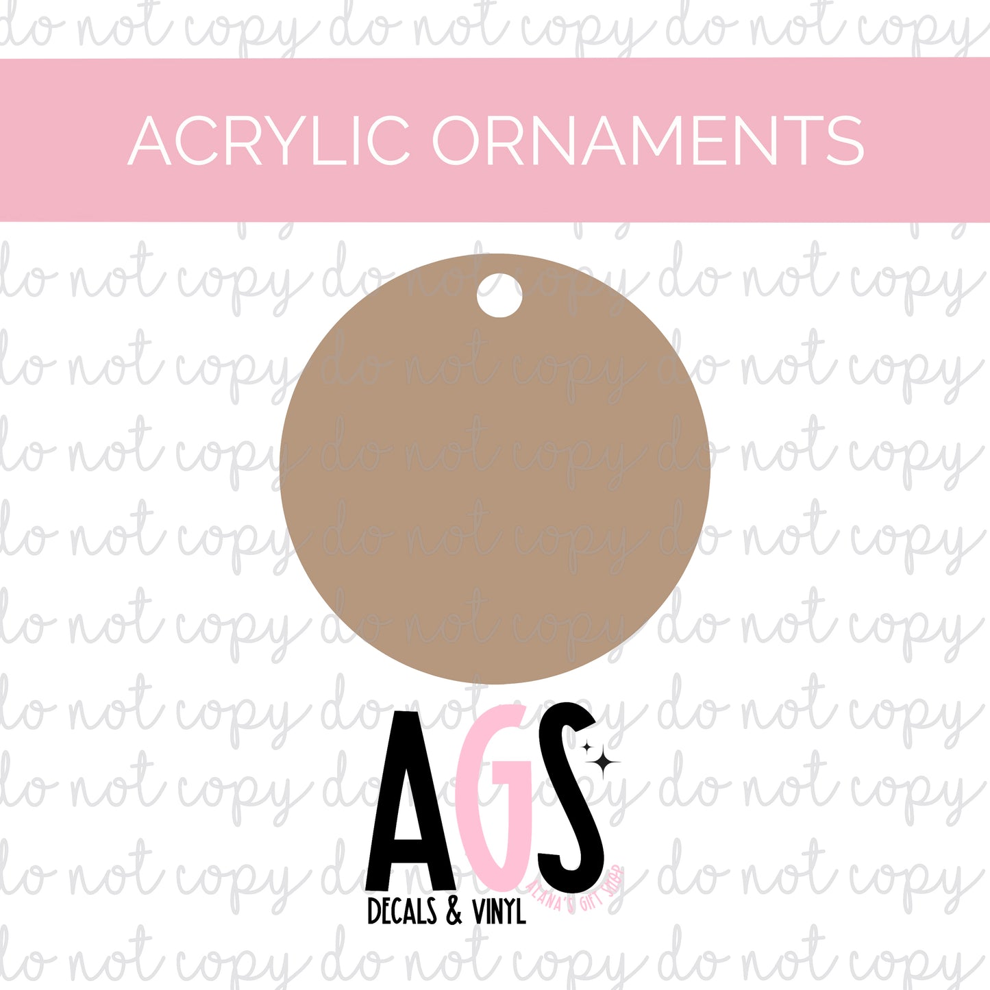 Acrylic Ornament Round