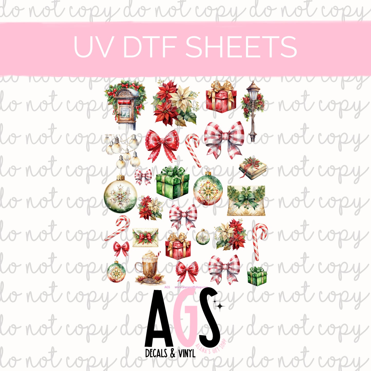 UV DTF SHEET 097 Christmas Everything