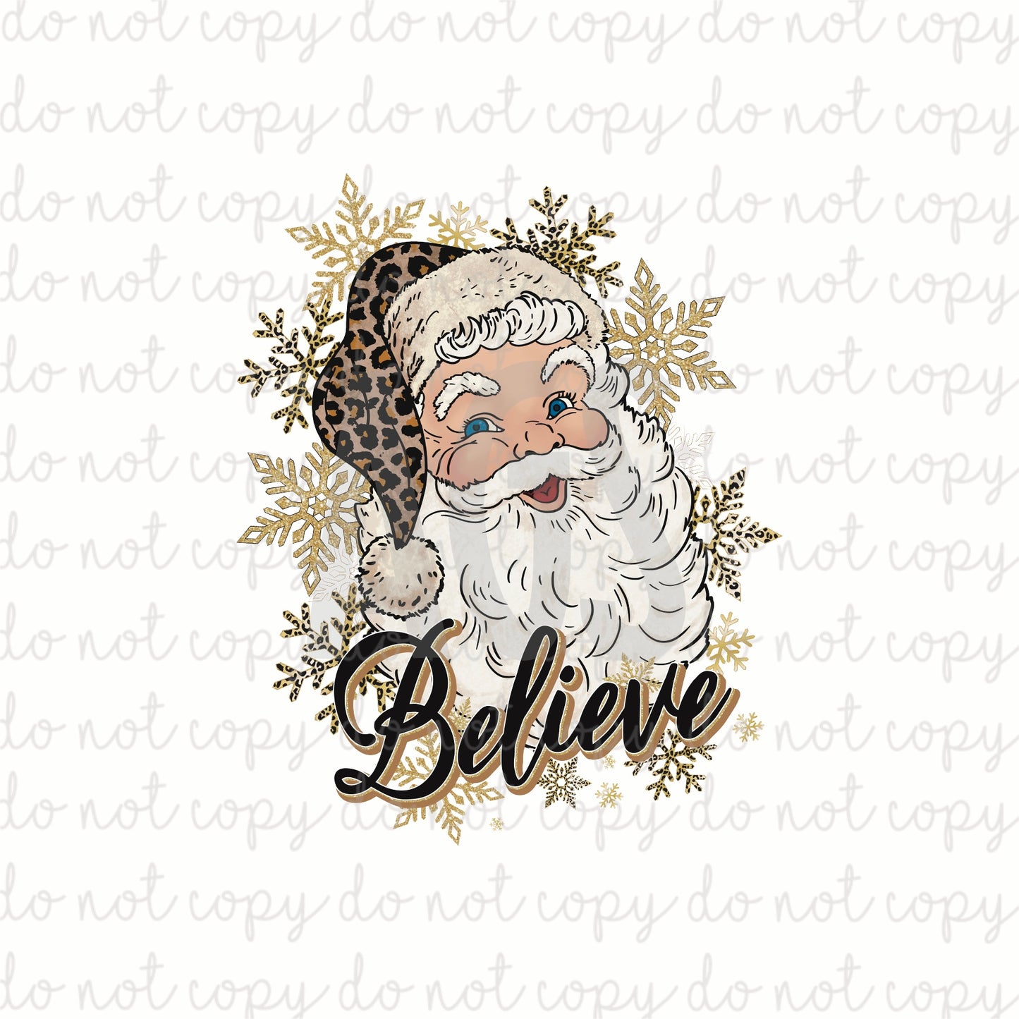 DECAL 208 Gold Santa