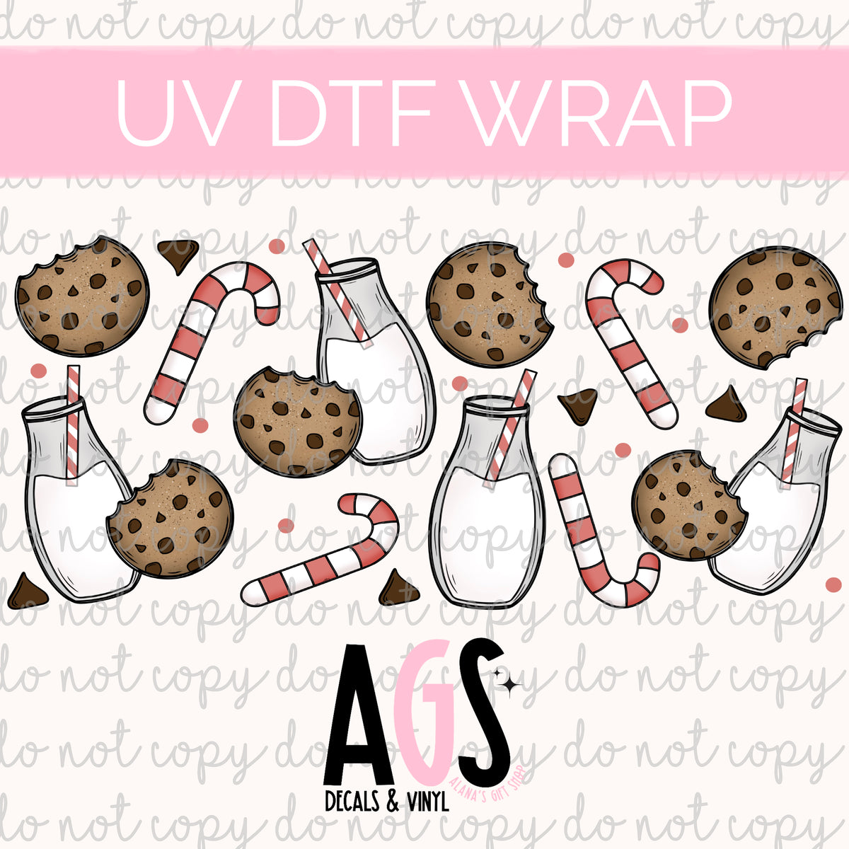 UV DTF WRAP 195 Milk & Cookies