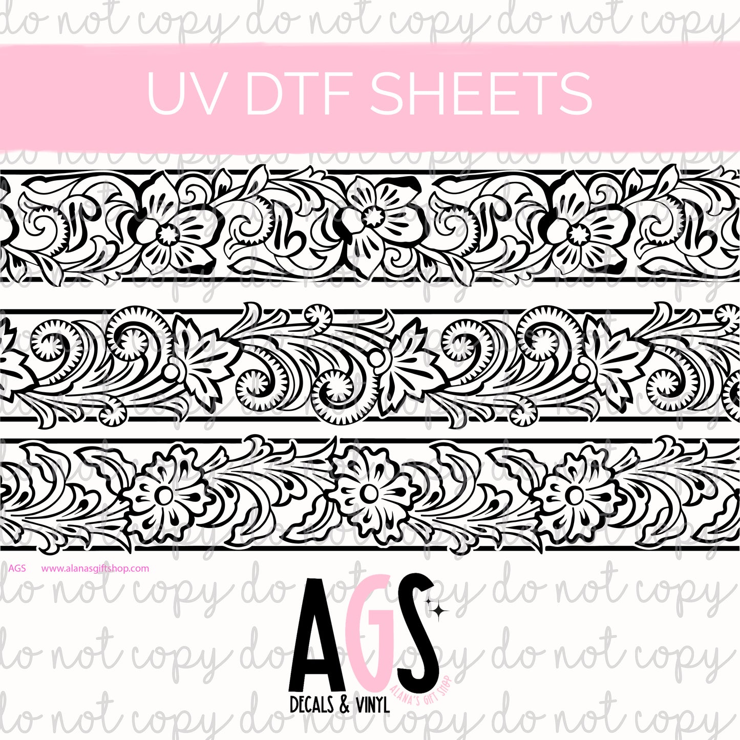 UV DTF SHEET 086 Timeless Trellis