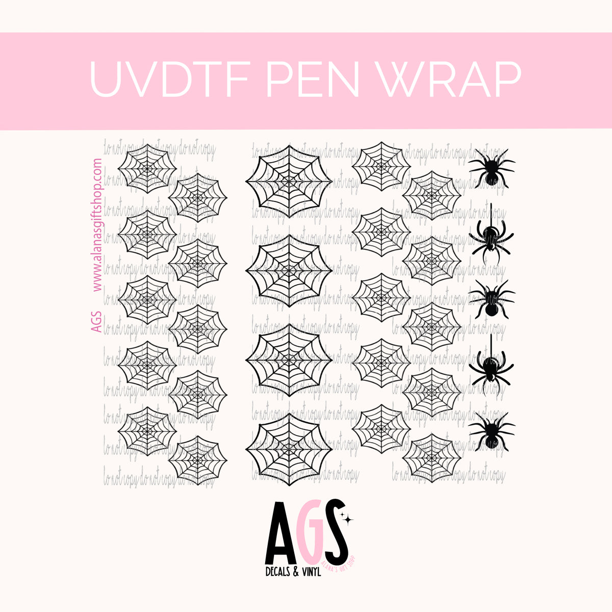 PEN WRAP 081 Little Spider Webs