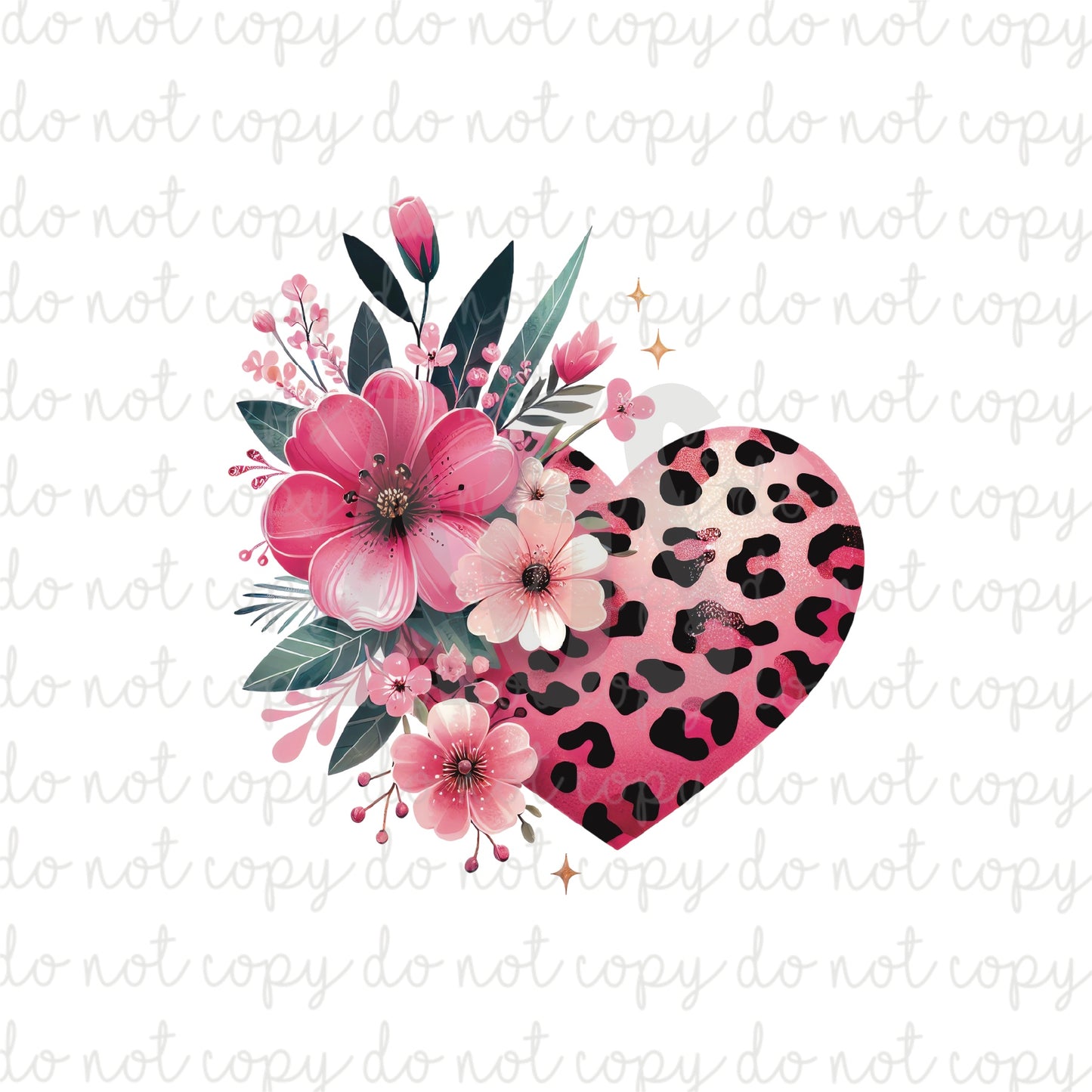 DECAL 105 Pink Leopard Heart