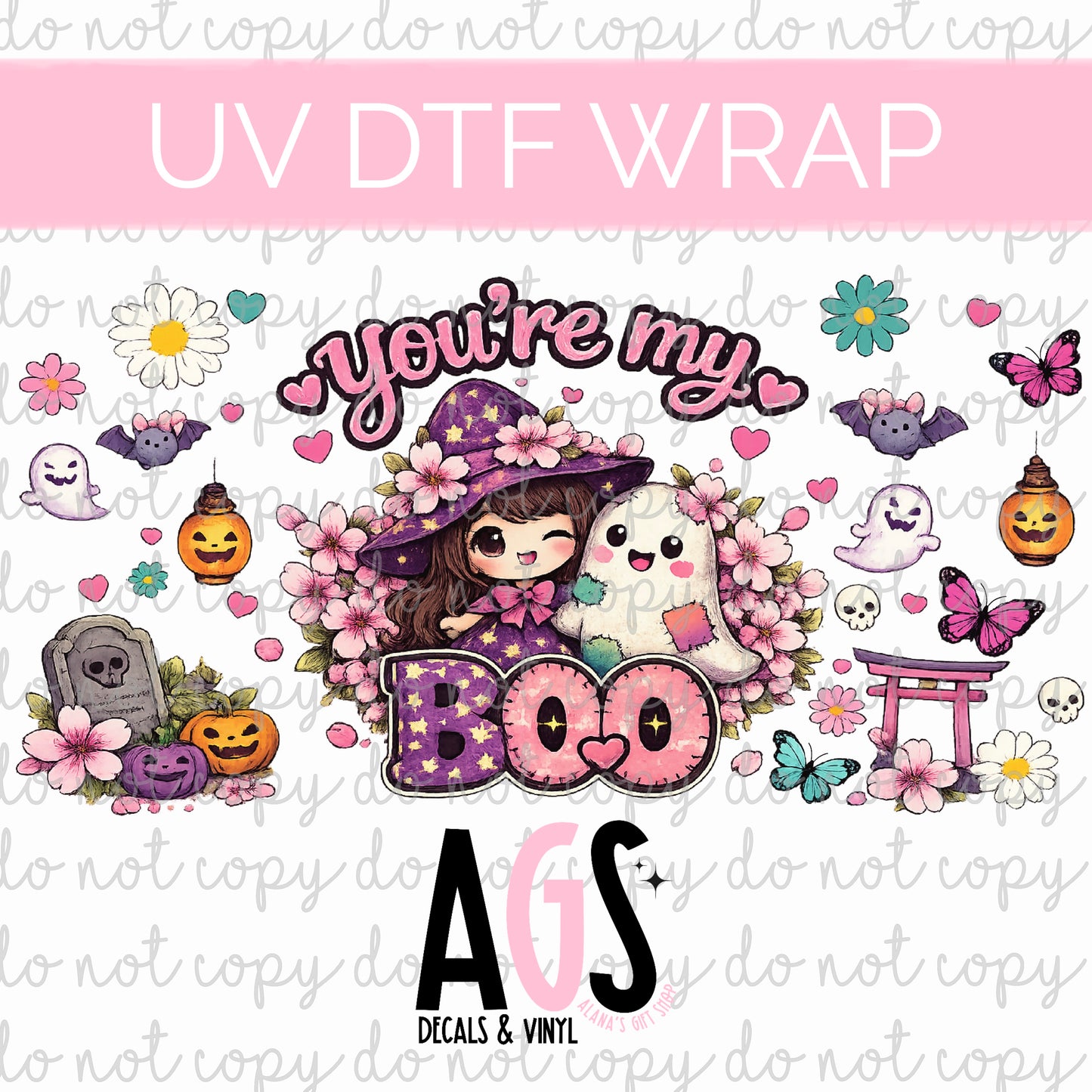 UV DTF WRAP 147 You’re My Boo