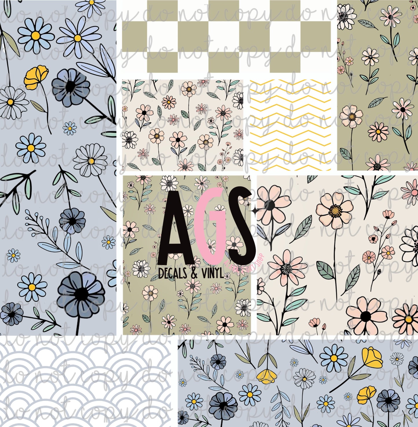 2382 Patchwork Simple Flowers