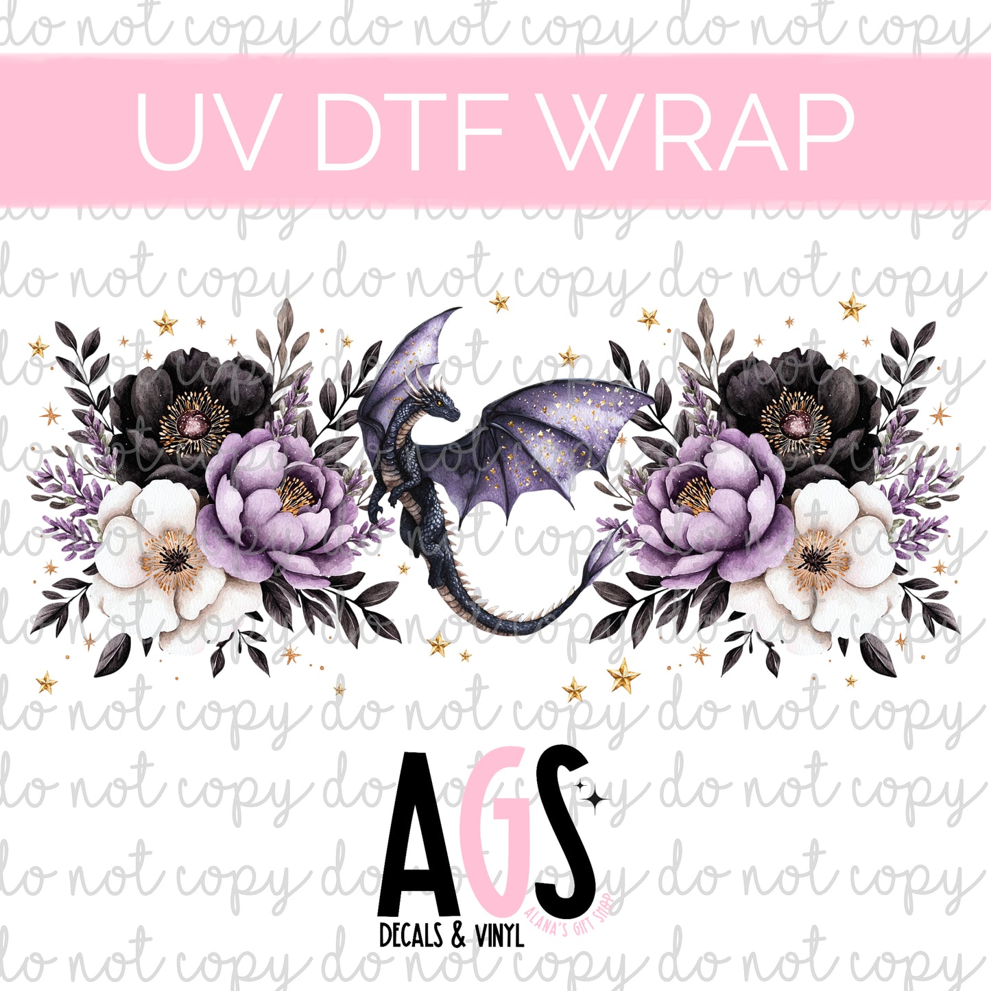 UV DTF WRAP 077 Fantasy Flowers - March Box