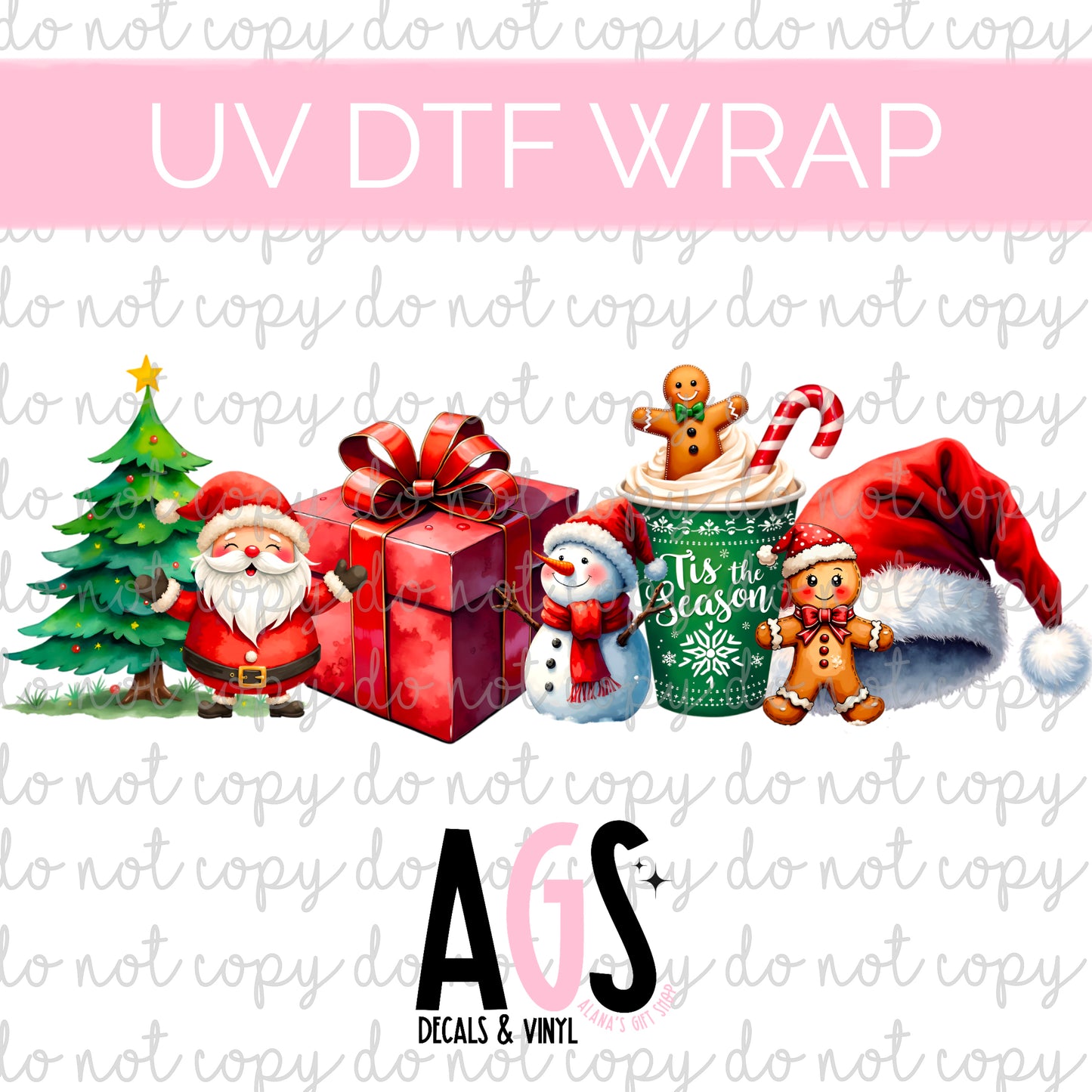 UV DTF WRAP 095 Favorite Christmas Things