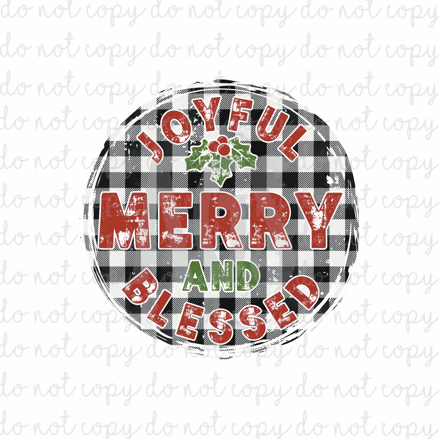 DECAL 196 Joyful Merry & Blessed