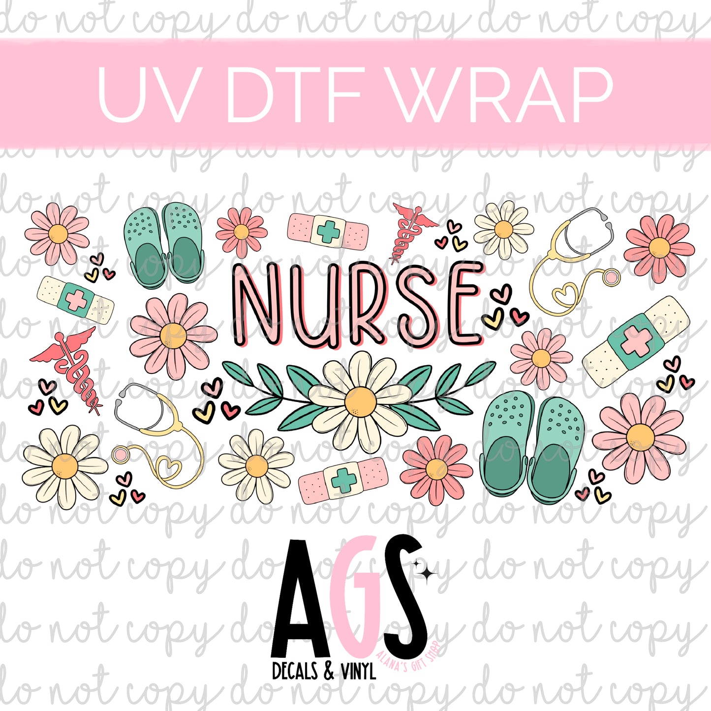 UV DTF WRAP 074 Nurse Boho