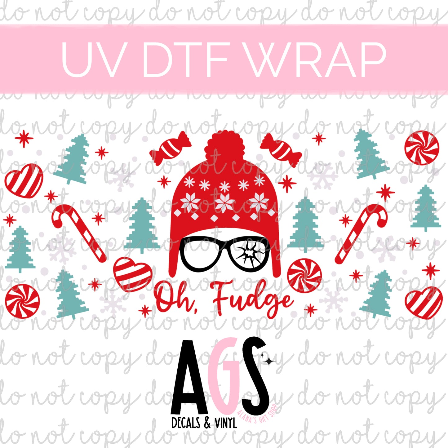 UV DTF WRAP 010 Oh Fudge