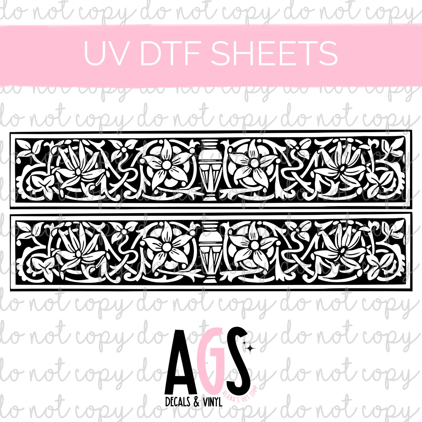UV DTF SHEET 072 Tooled Lily Bands