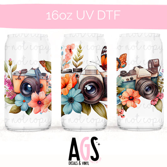 UV DTF- 021 Floral Camera