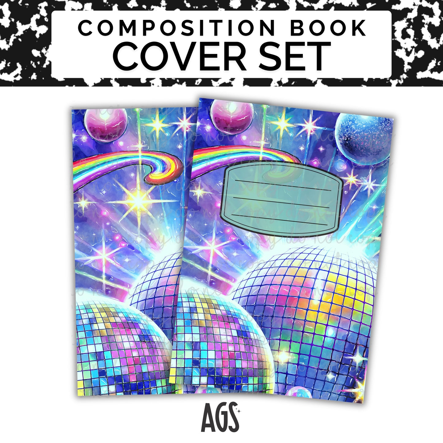 COMPOSITION NOTEBOOK COVER SET - 054 Disco Dance