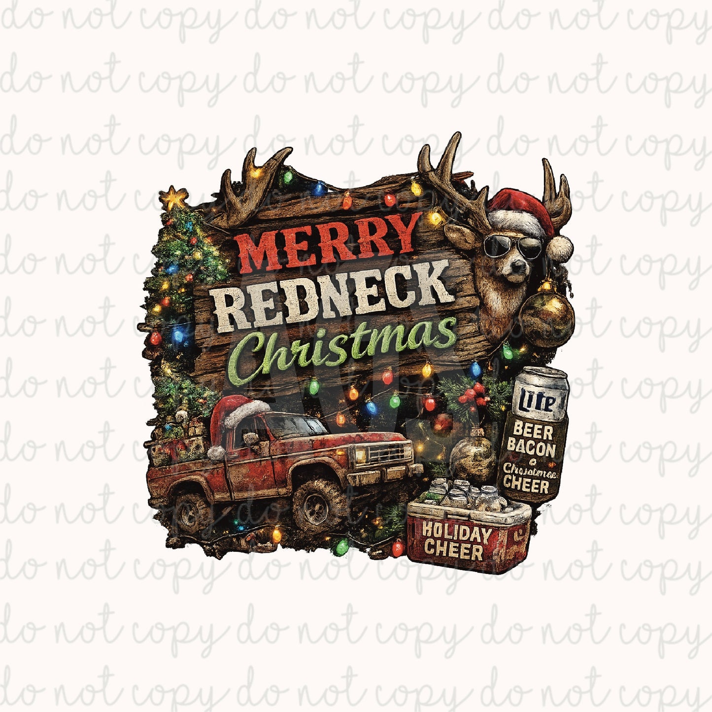 DECAL 278 Redneck Christmas