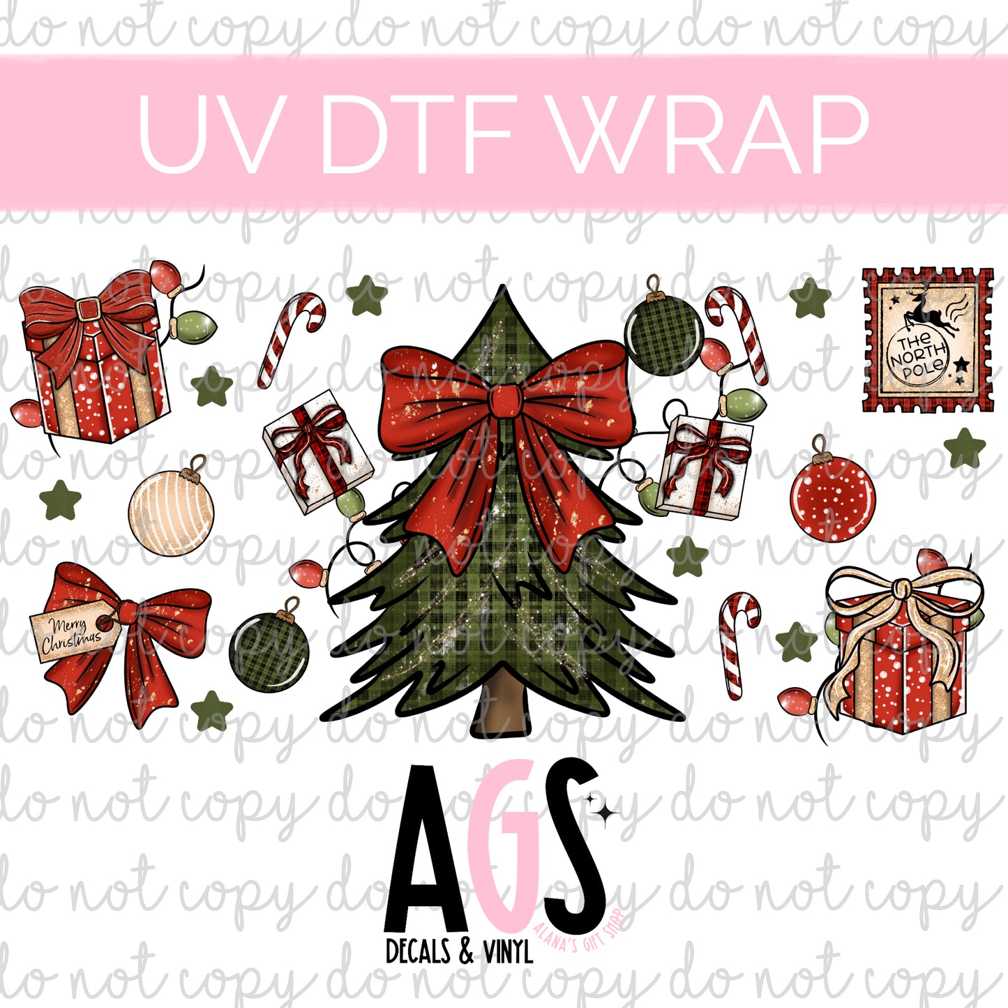 UV DTF WRAP 003 Christmas Delivery