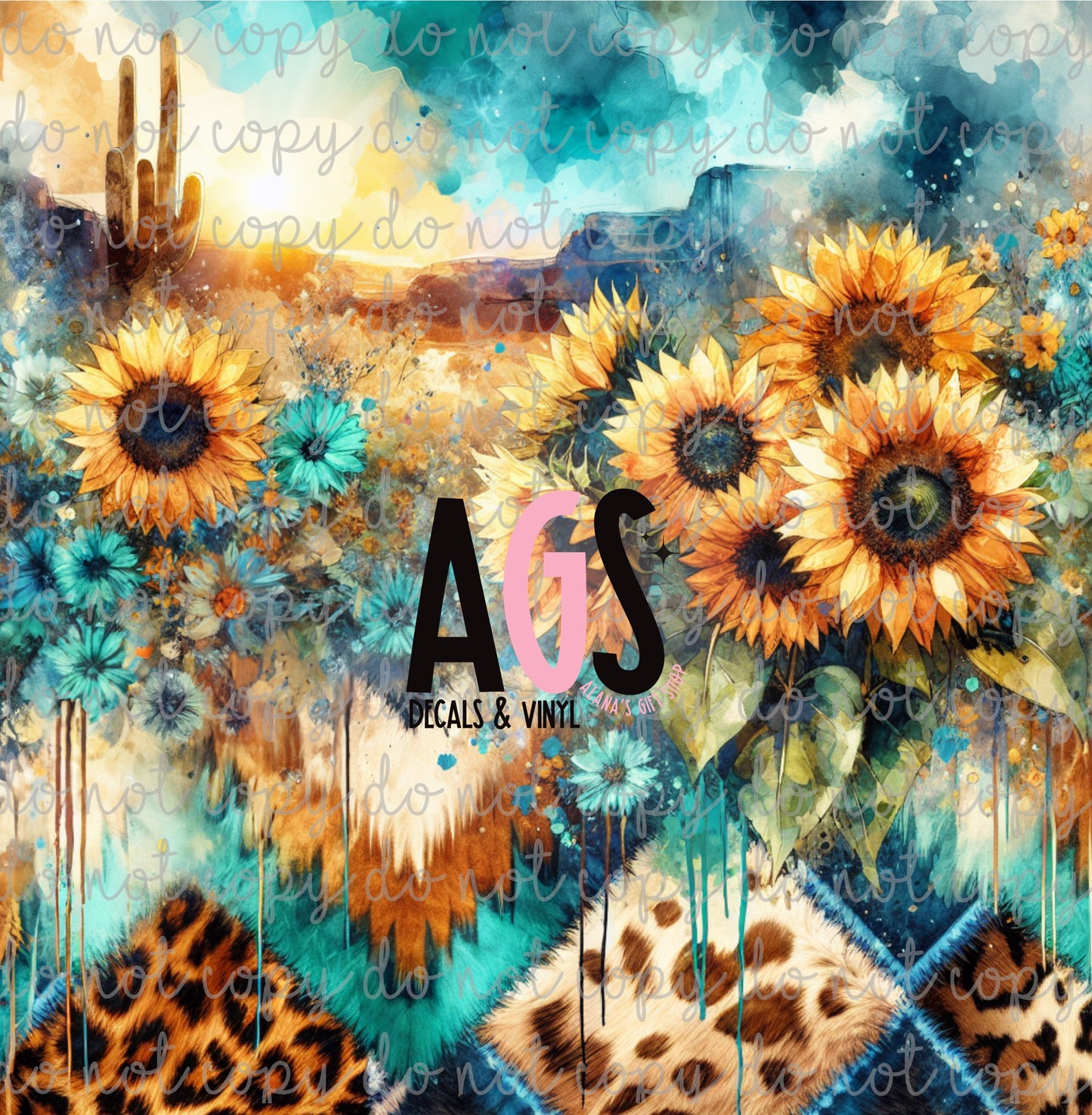 1202 Leopard Cow Sunflower