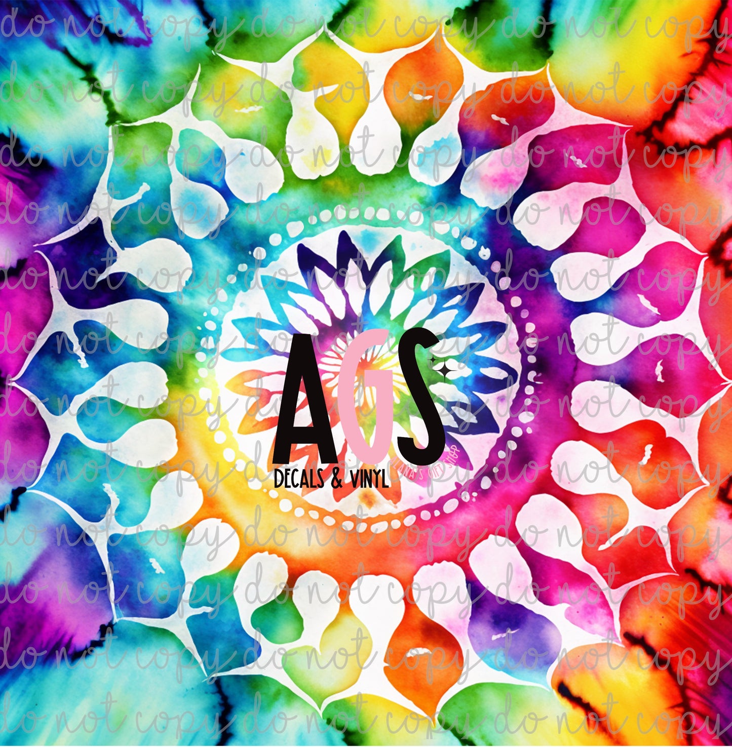 1757 Tie Dye Mandala White
