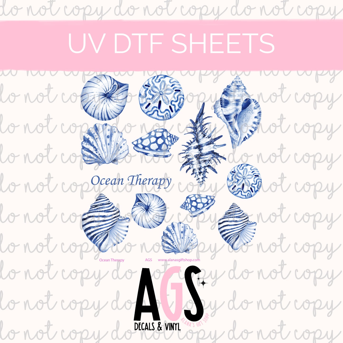 UV DTF SHEET 089 Ocean Therapy