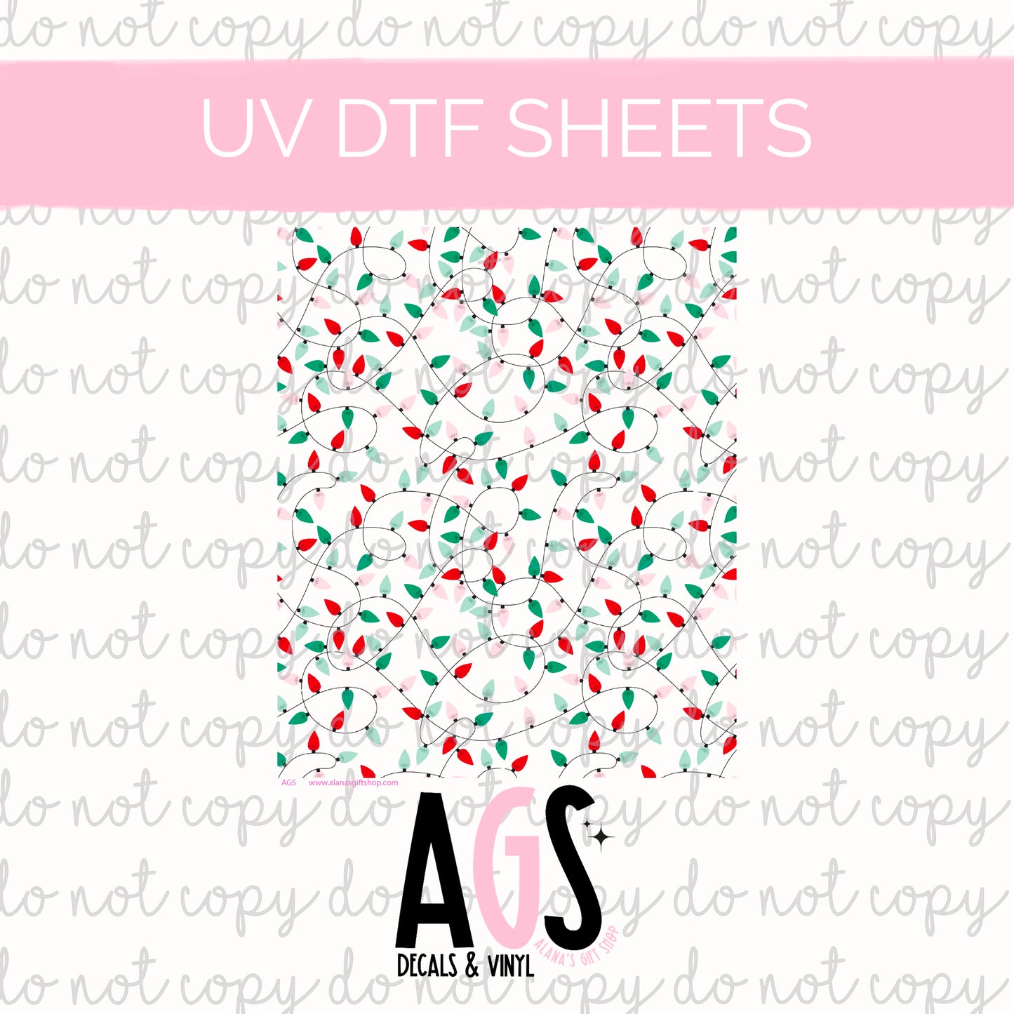 UV DTF SHEET 052 Holiday Lights