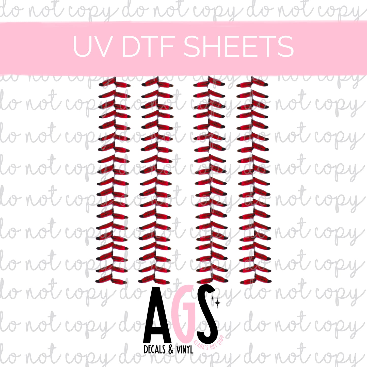 UV DTF SHEET 005 Baseball