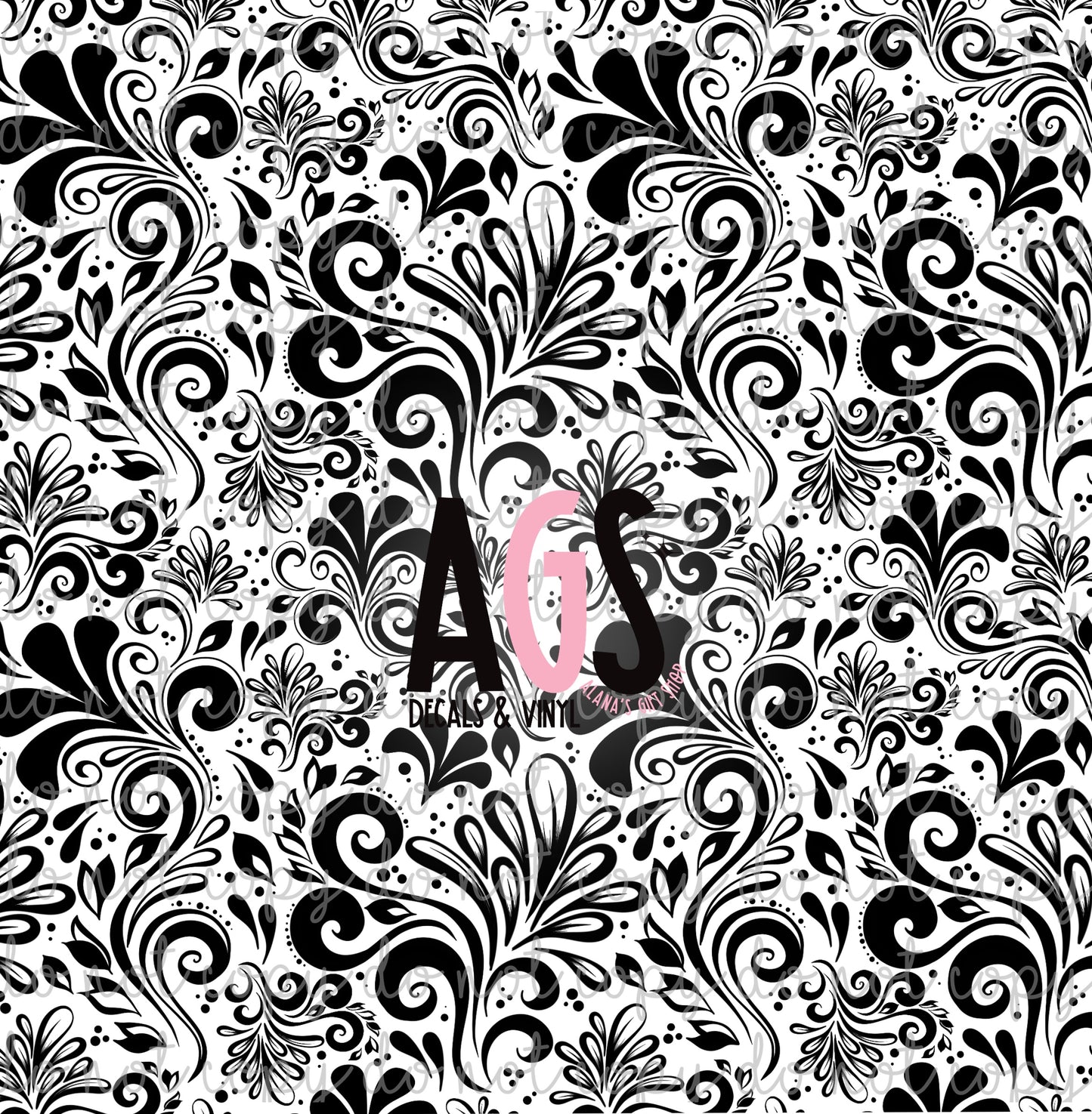 0772 Black And White Paisley - November Box