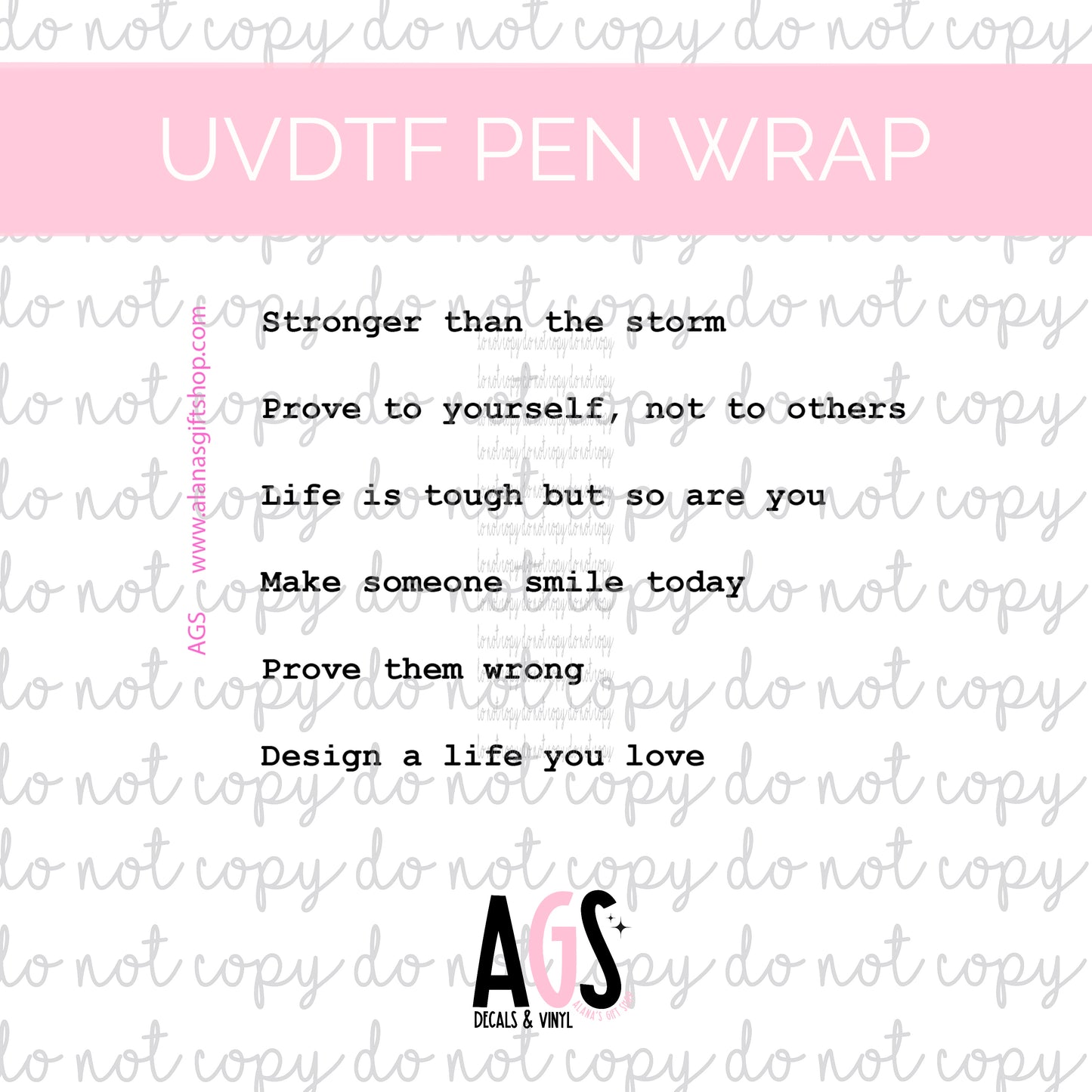 PEN WRAP 018 - Motivational Pens