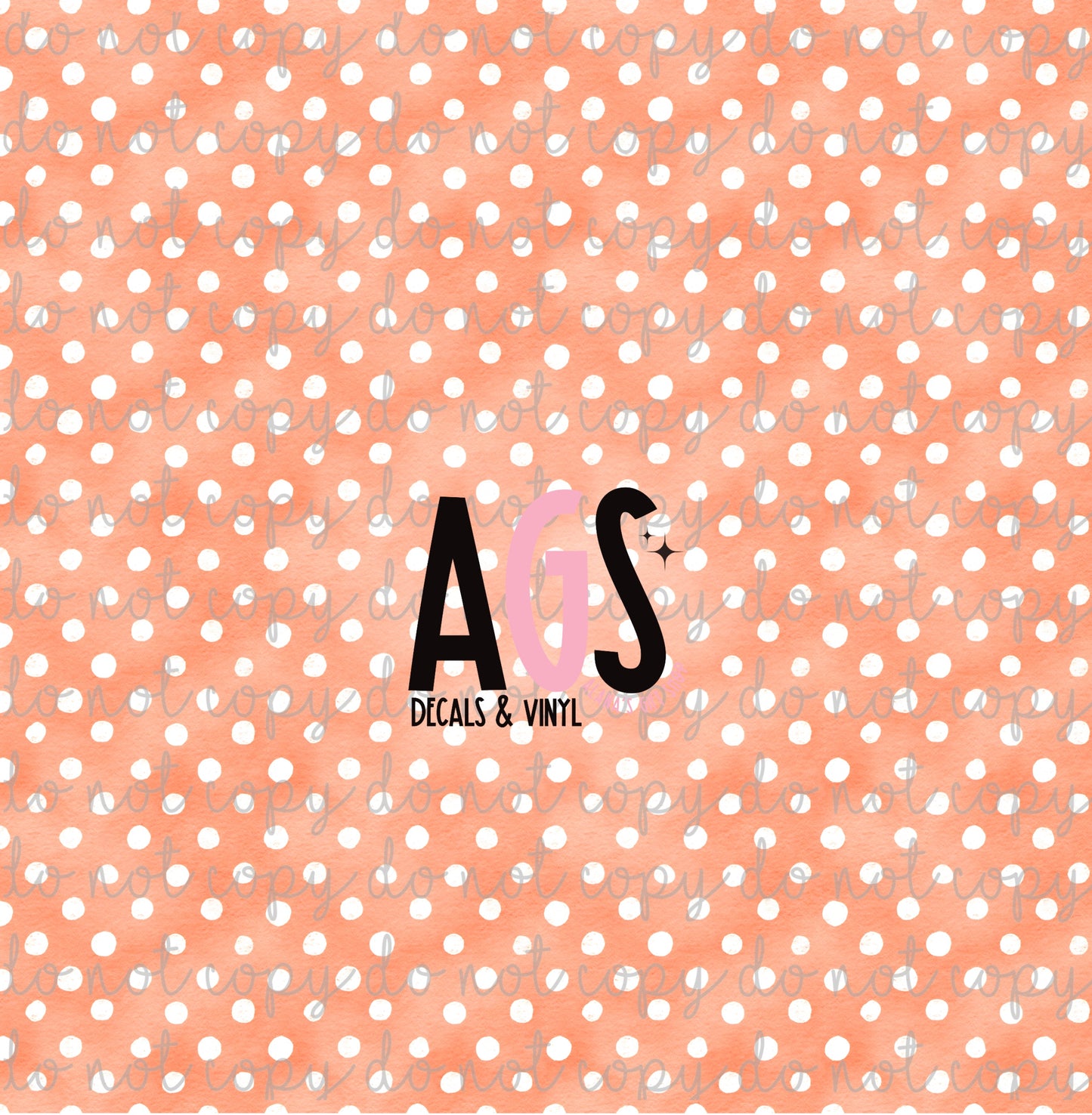 2187 Peach Polka Dots