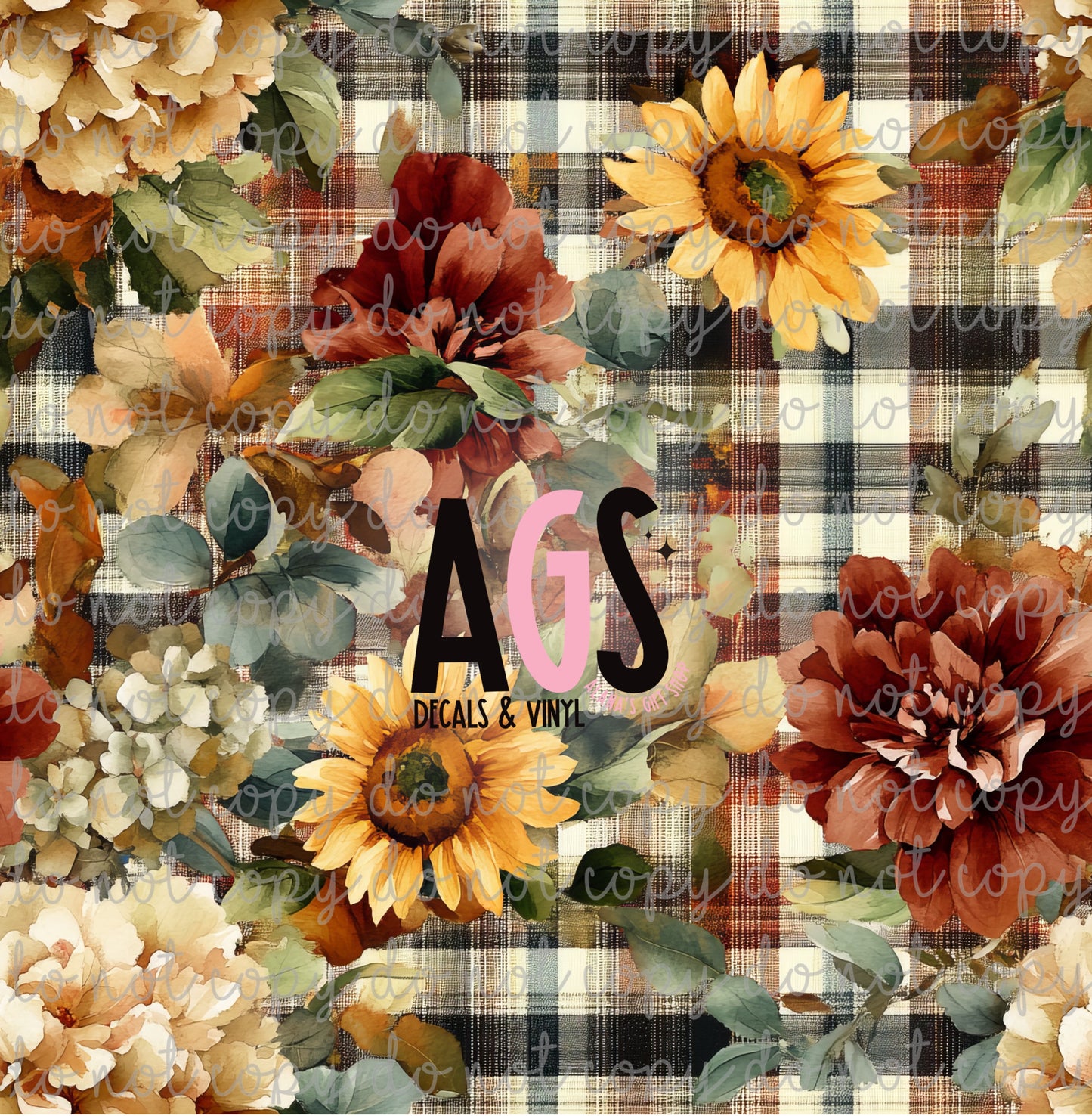 2352 Plaid & Sunflowers Evening