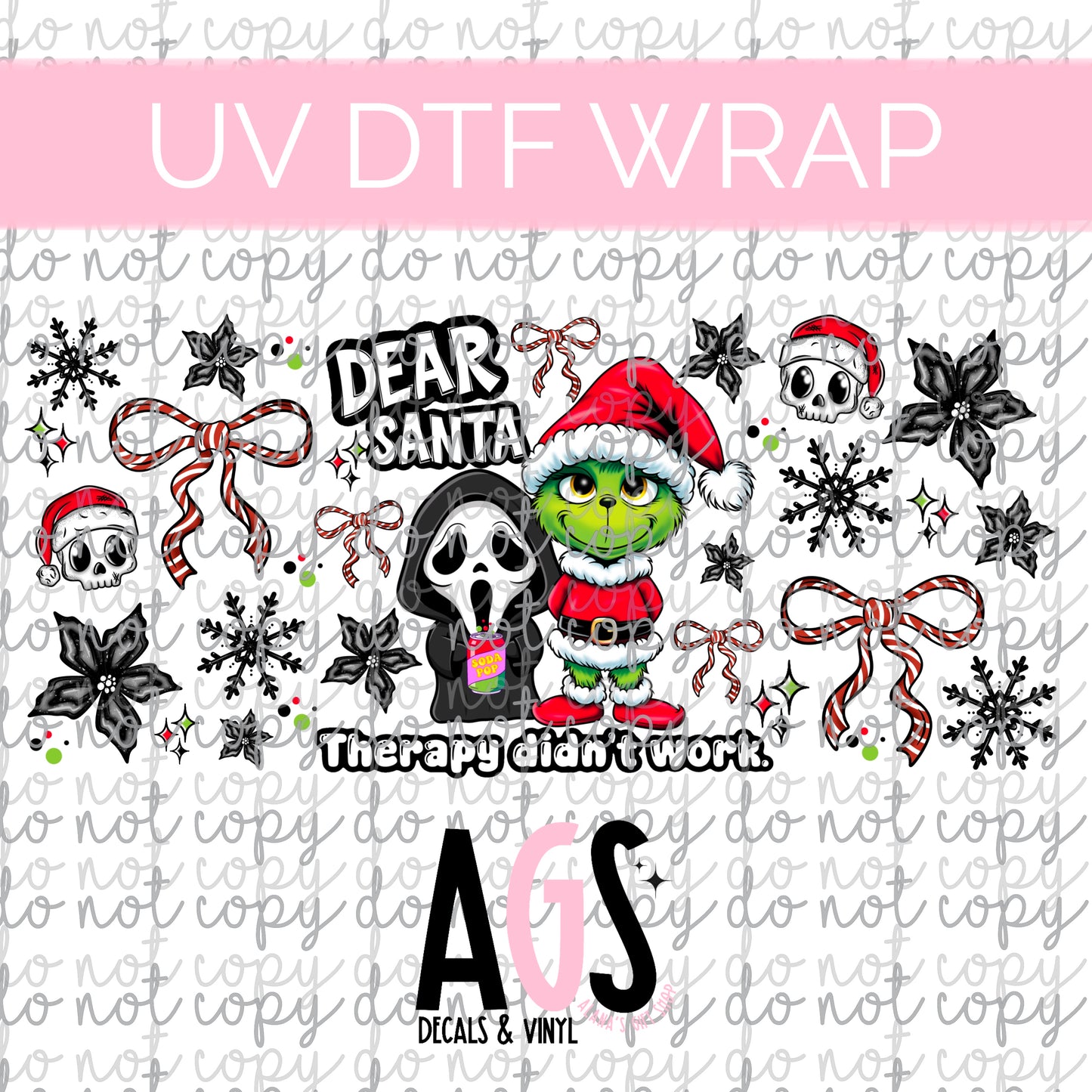 UV DTF WRAP 004 Dear Santa