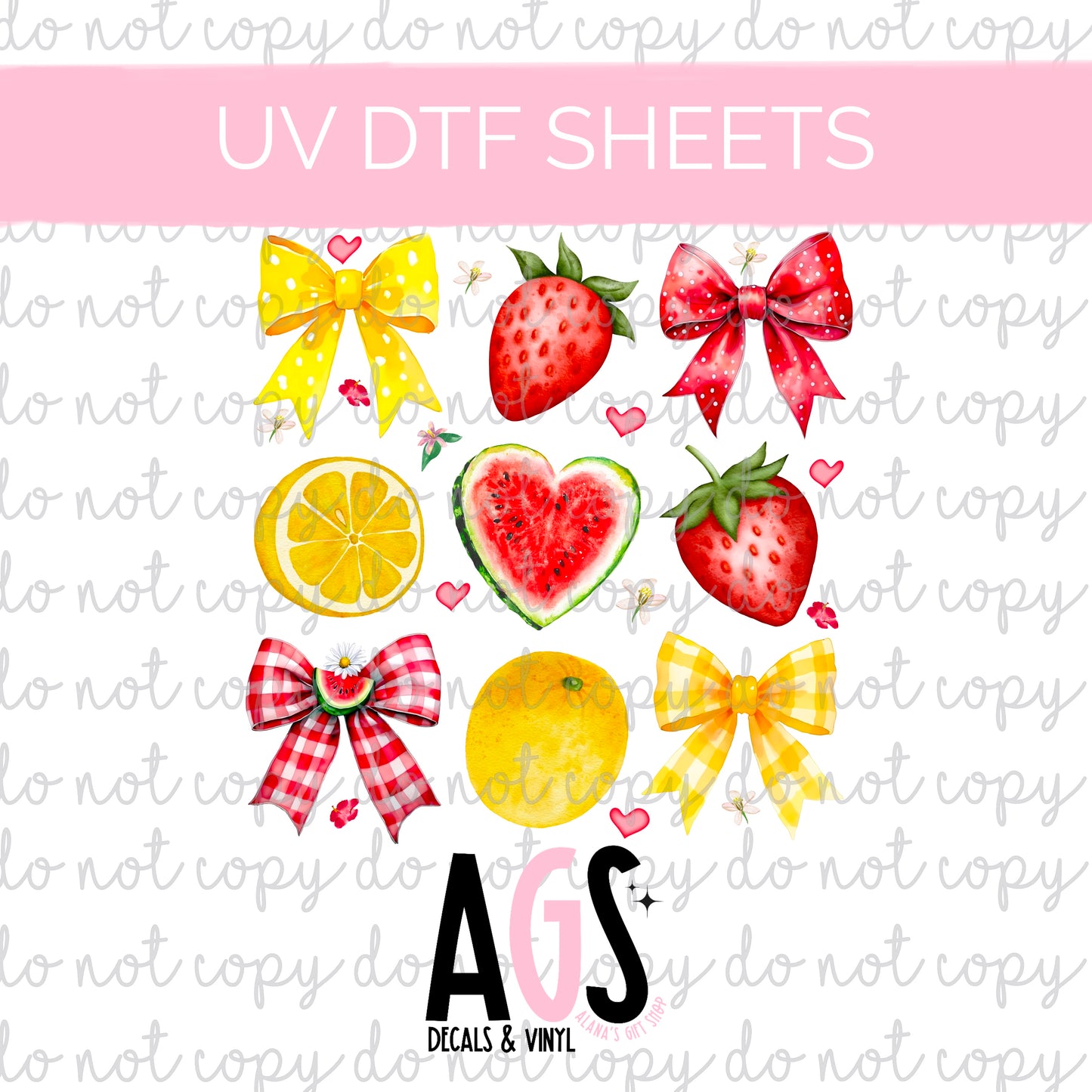 UV DTF SHEET 030 Watermelon Lemonade