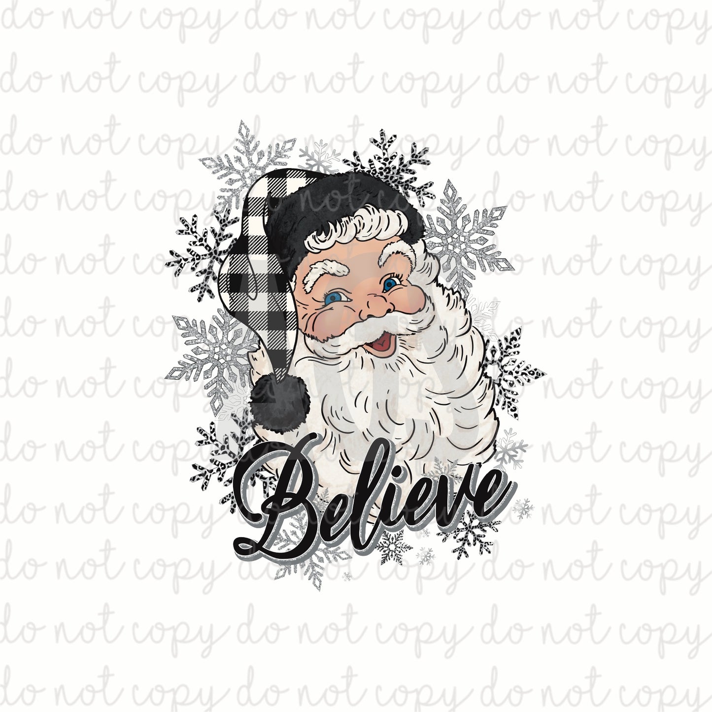 DECAL 209 Silver Santa