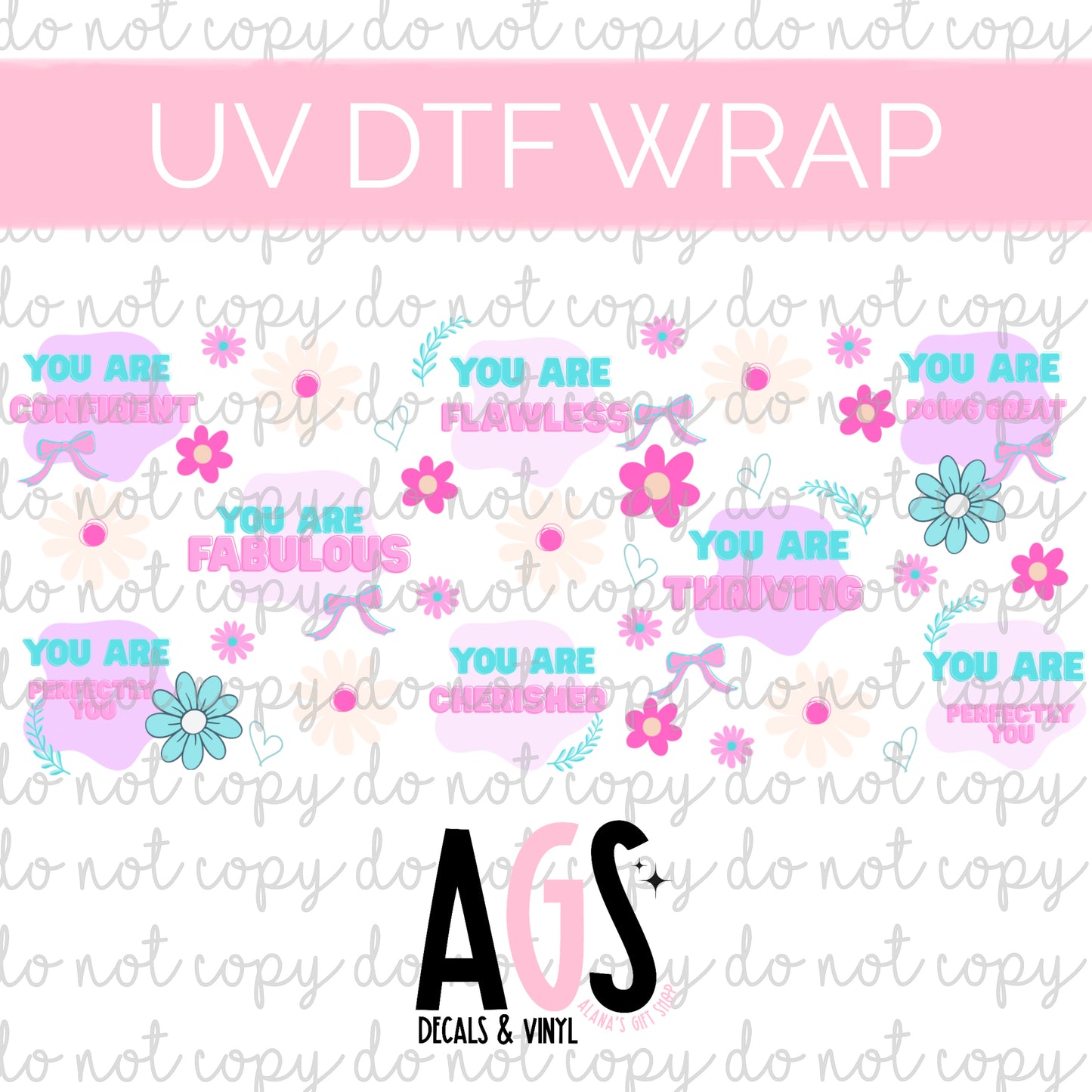 UV DTF WRAP 134 You Are Flawless