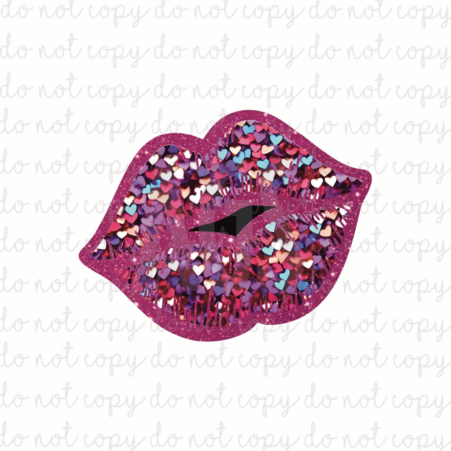 DECAL 224 Glitter Lips