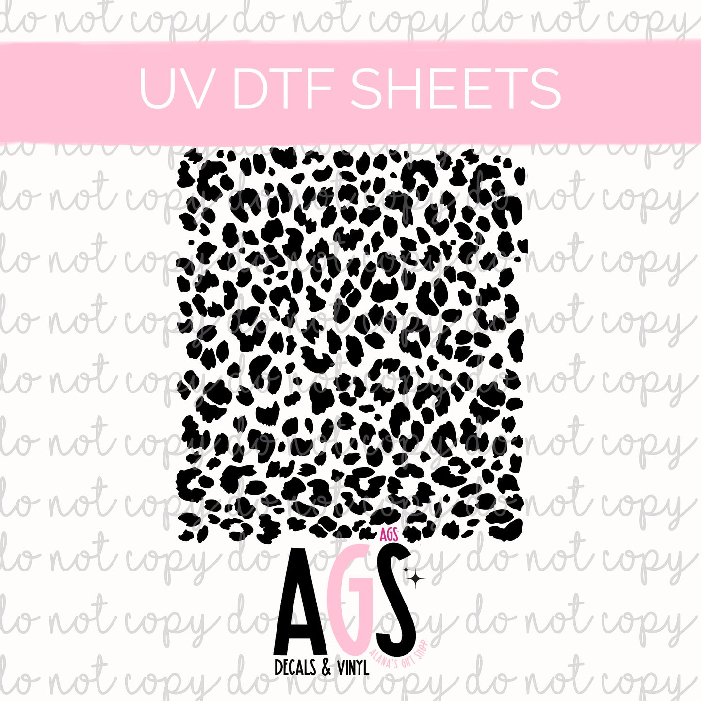 UV DTF SHEET 064 Leopard Medium