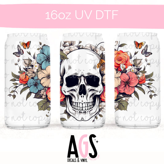 UV DTF -  031 Skull Flowers