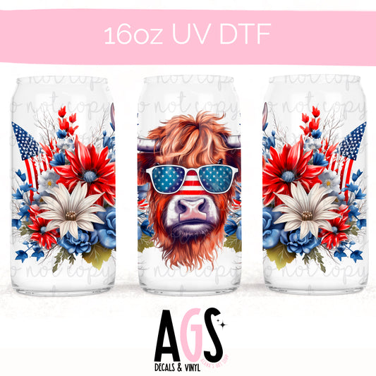 UV DTF- 012 American Cow