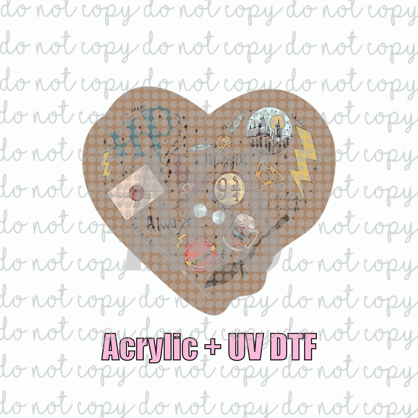 ACRYLIC + UVDTF 35 Wizard Heart 2.0