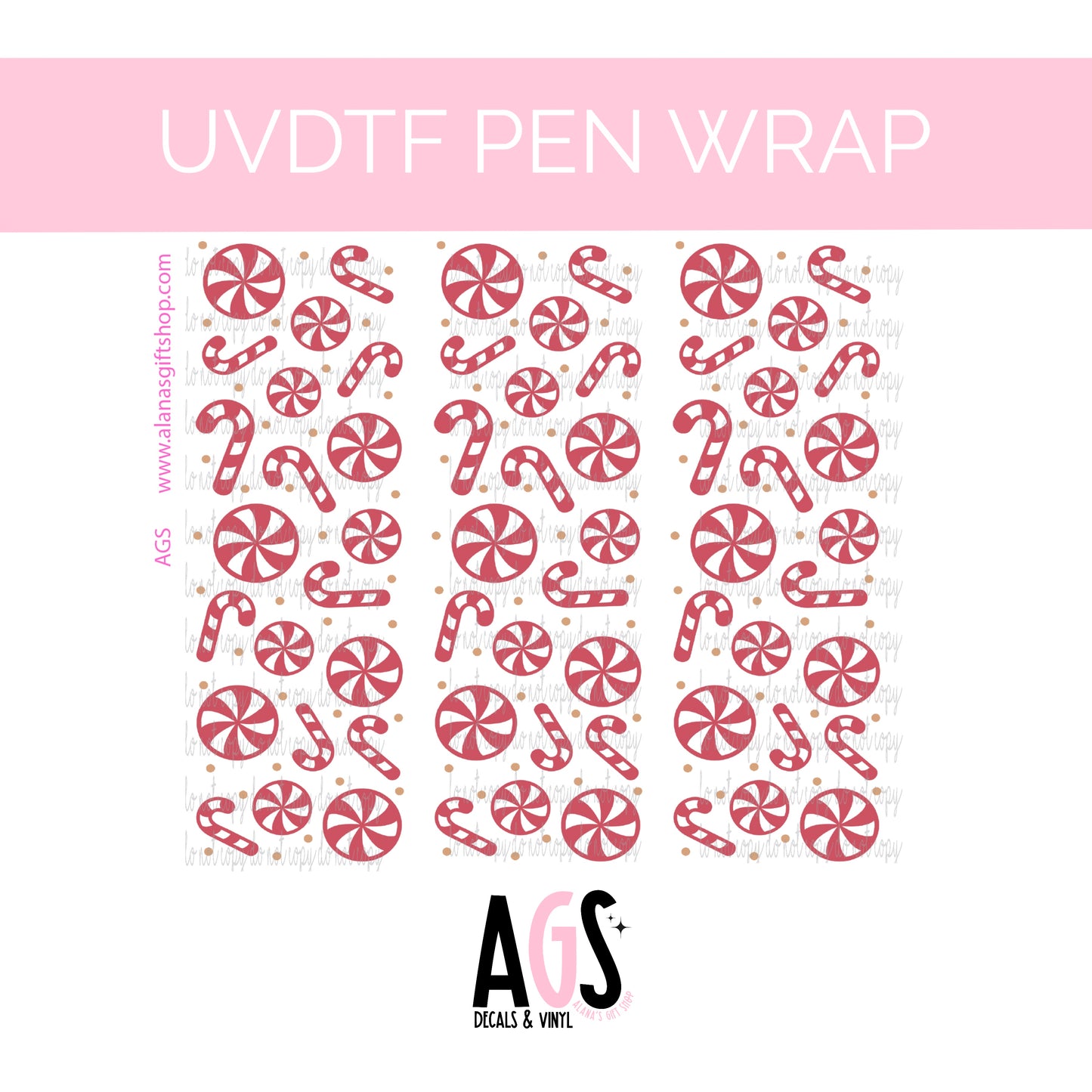 PEN WRAP 063 - Candycane