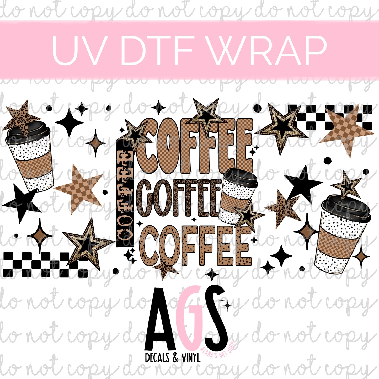UV DTF WRAP 006 Hot Coffee