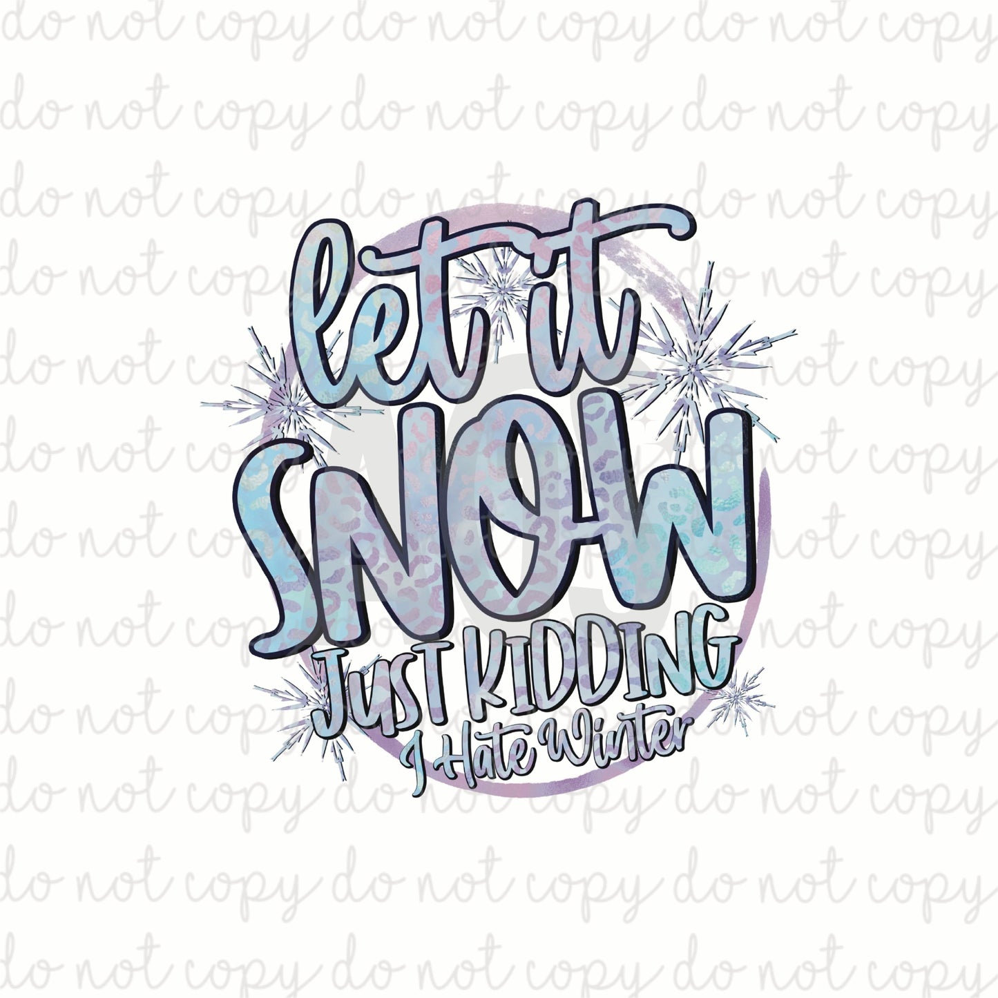 DECAL 198 Let It Snow JK