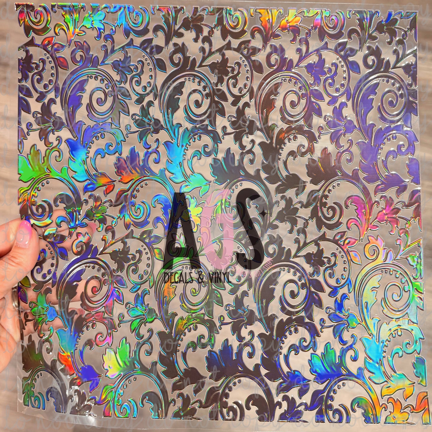 METALLIC UV DTF SHEET 061 Western Tool - Chocolate Rainbow