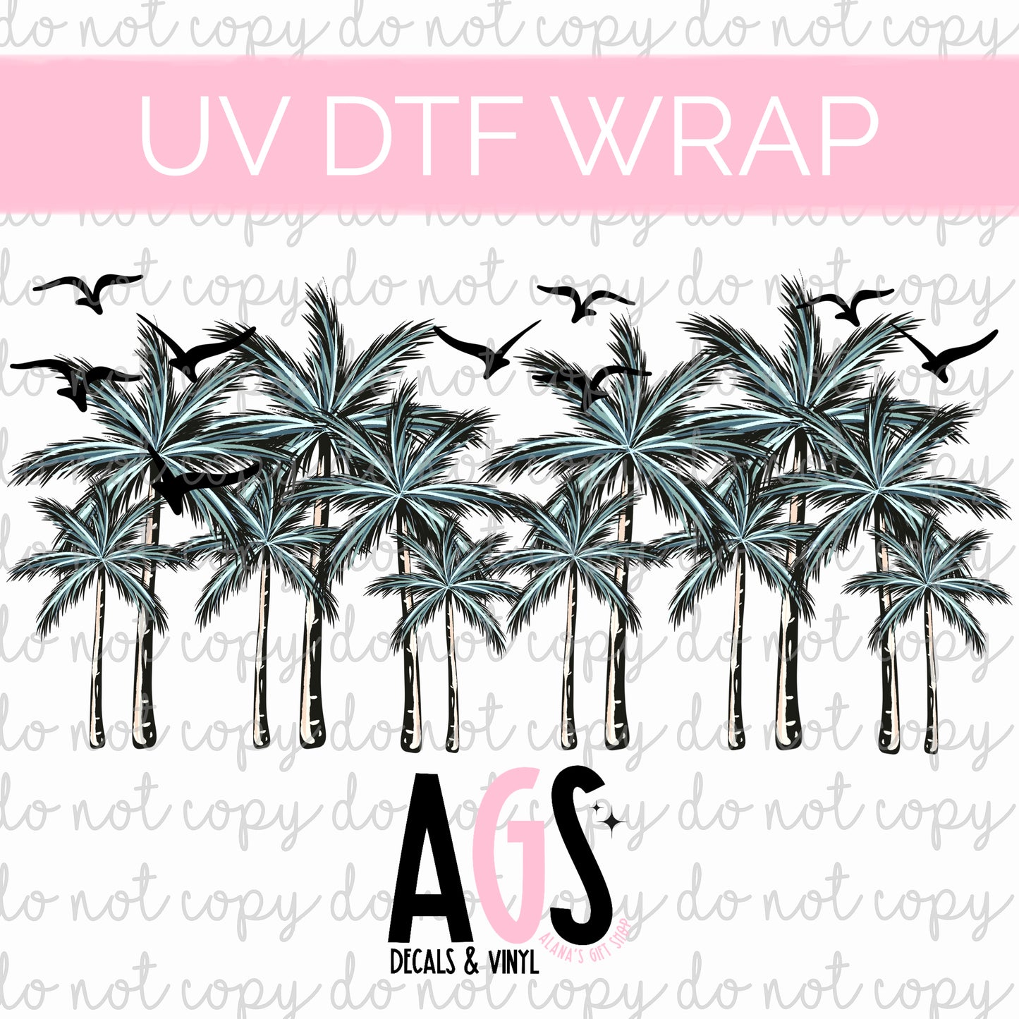 UV DTF WRAP 124 Palm Tree
