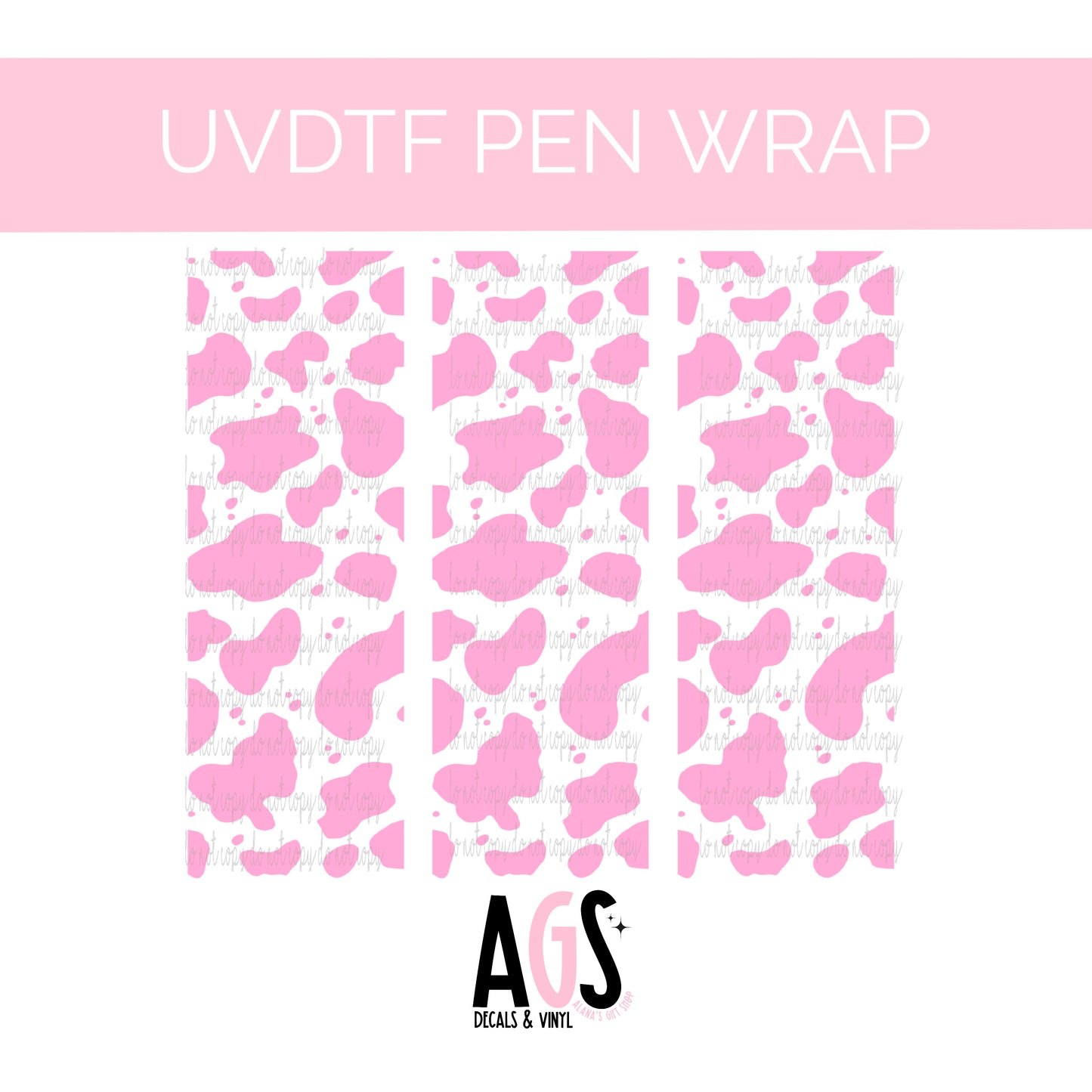 PEN WRAP 046 - Cow Print Pink