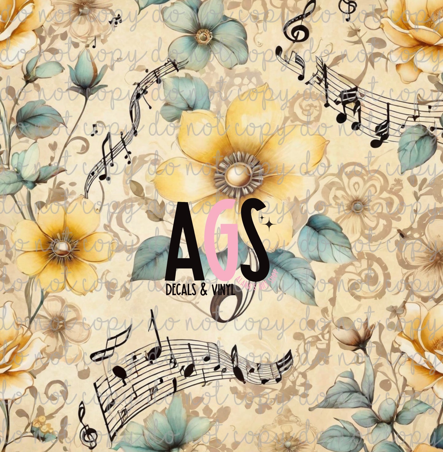 1081 Musical Flowers Yellow