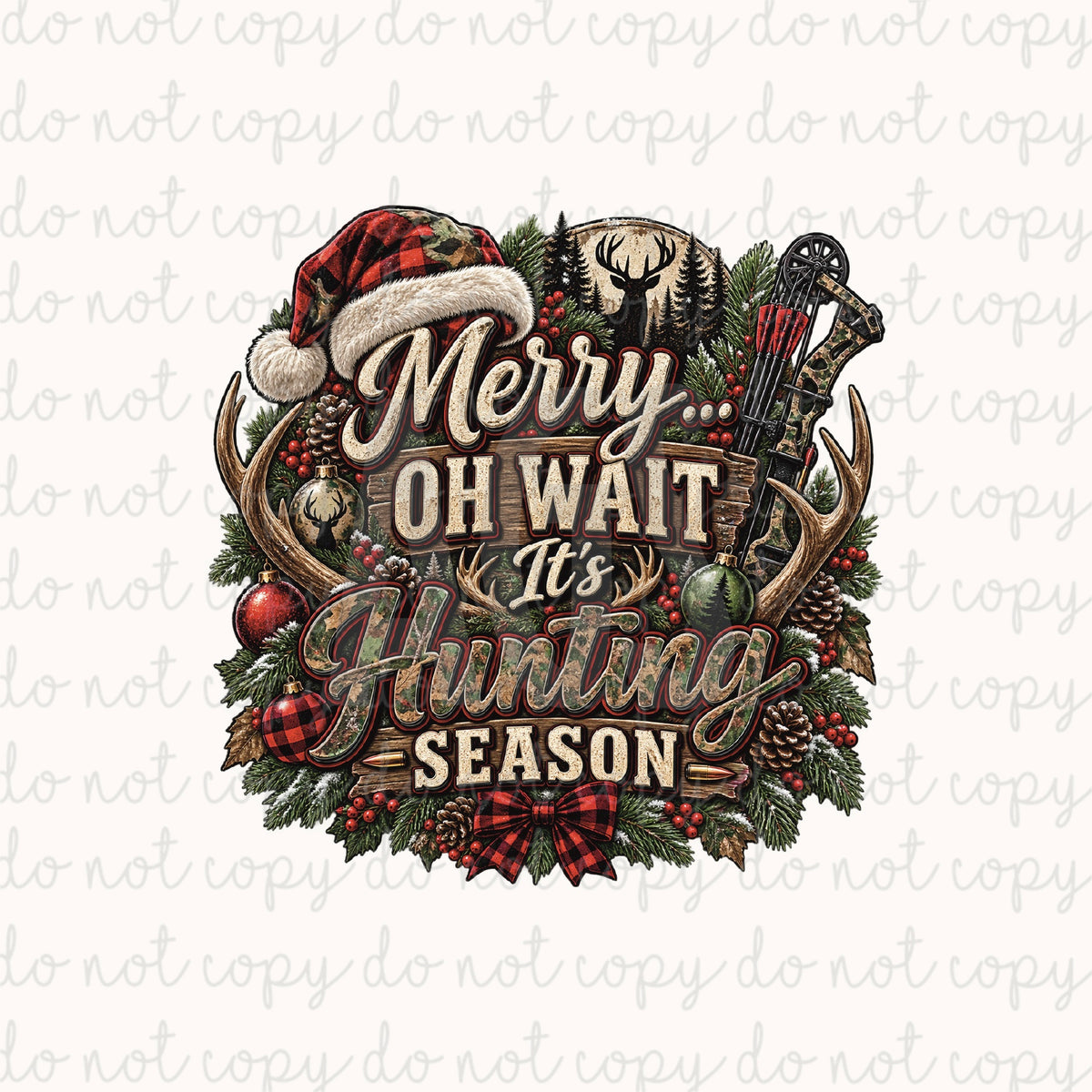 DECAL 277 Merry Hunting Season