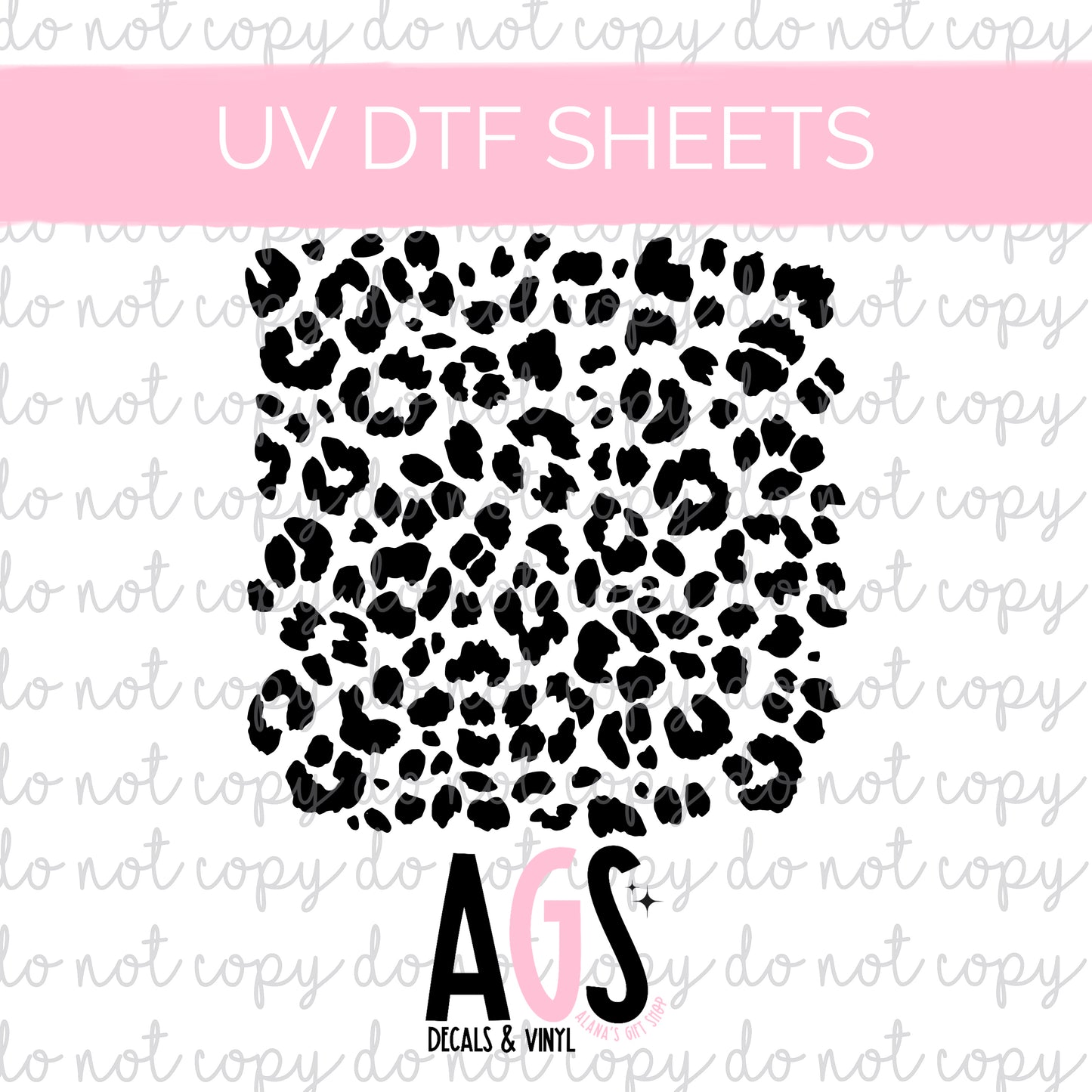 UV DTF SHEET 015 Leopard Large Spots Sheet