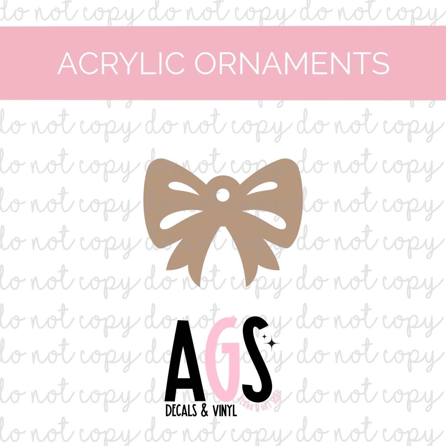Acrylic Ornament Bow Embellishment